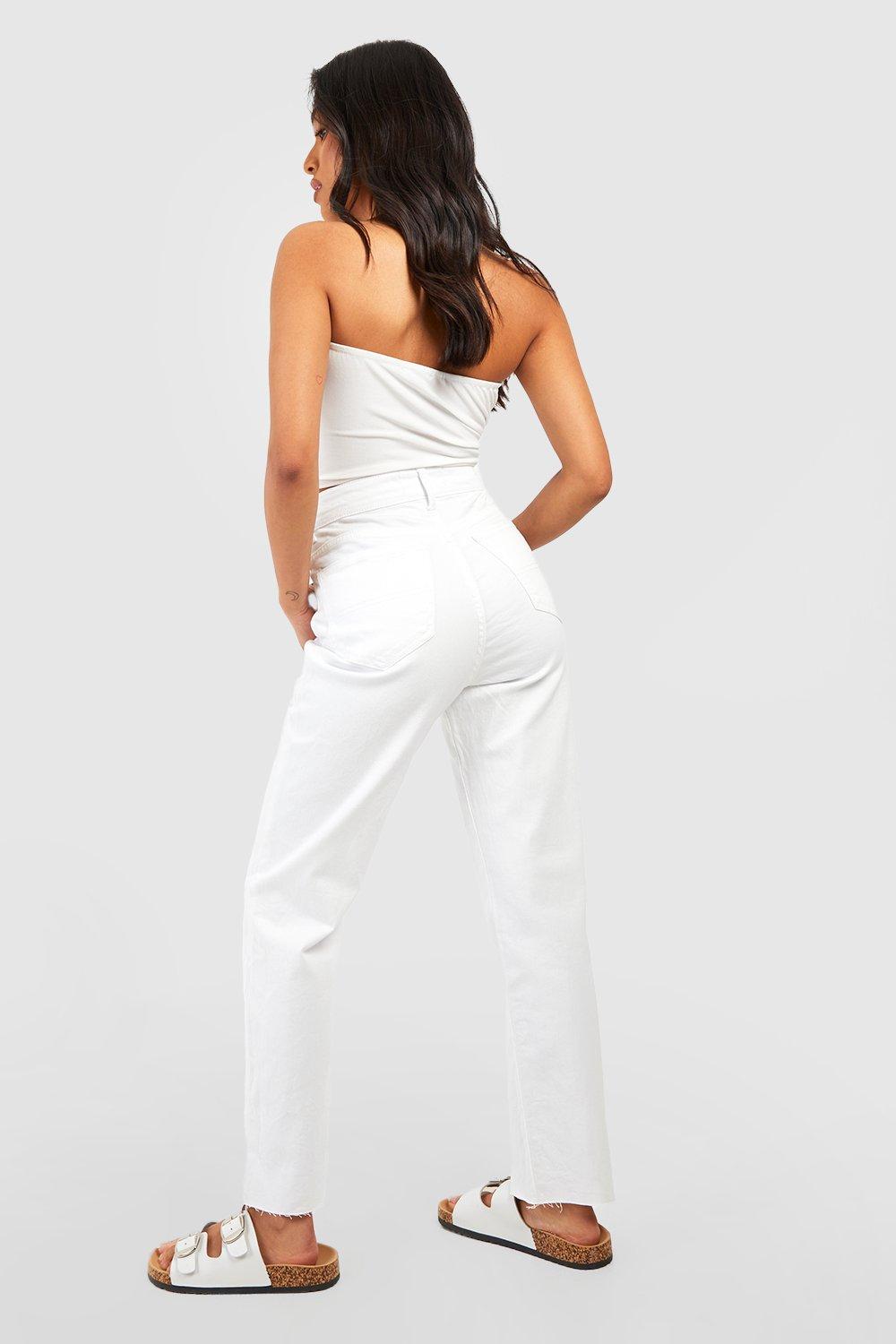 White high waisted jeans clearance petite