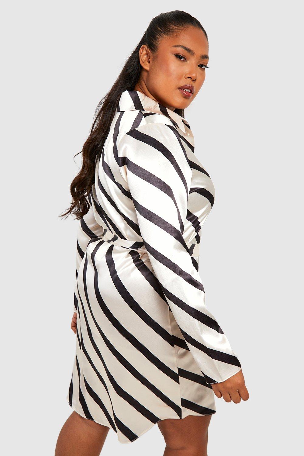 Satin discount stripe dress