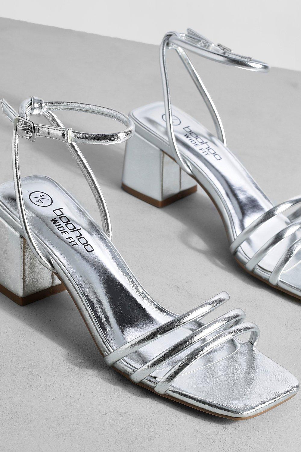 Silver wide best sale fit sandals uk