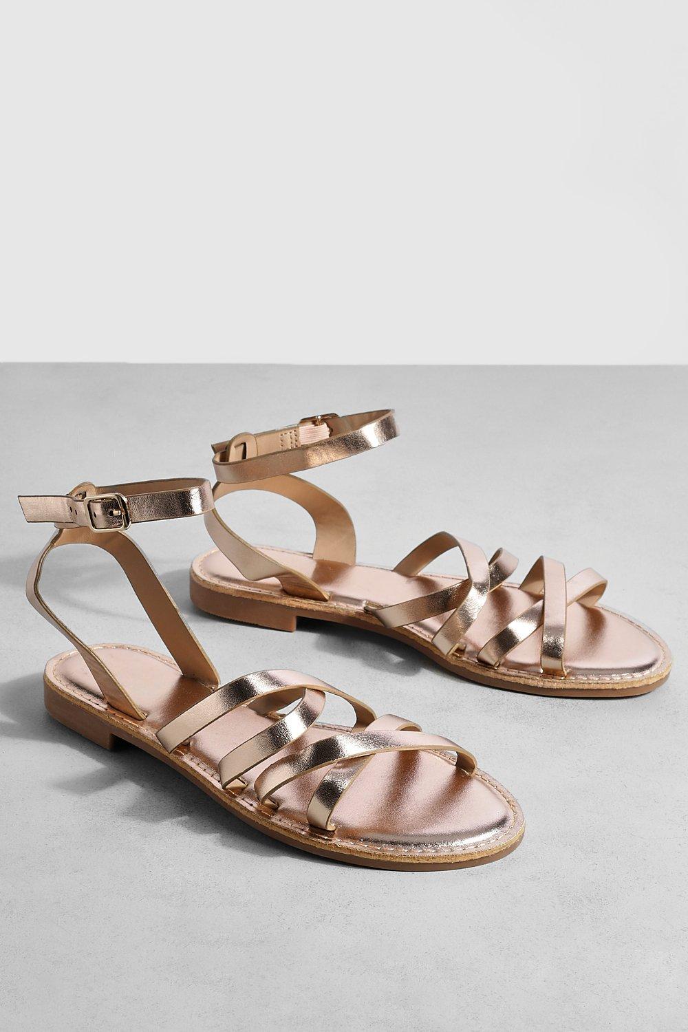 Strappy slingback hot sale flat sandals