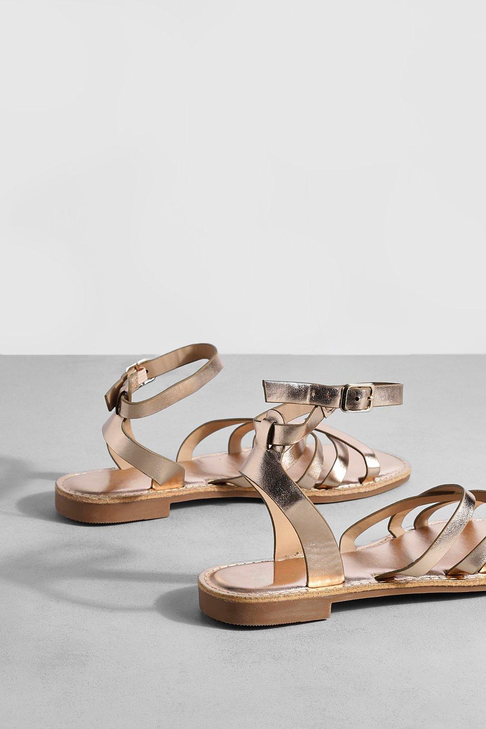 Beige hot sale strappy sandals