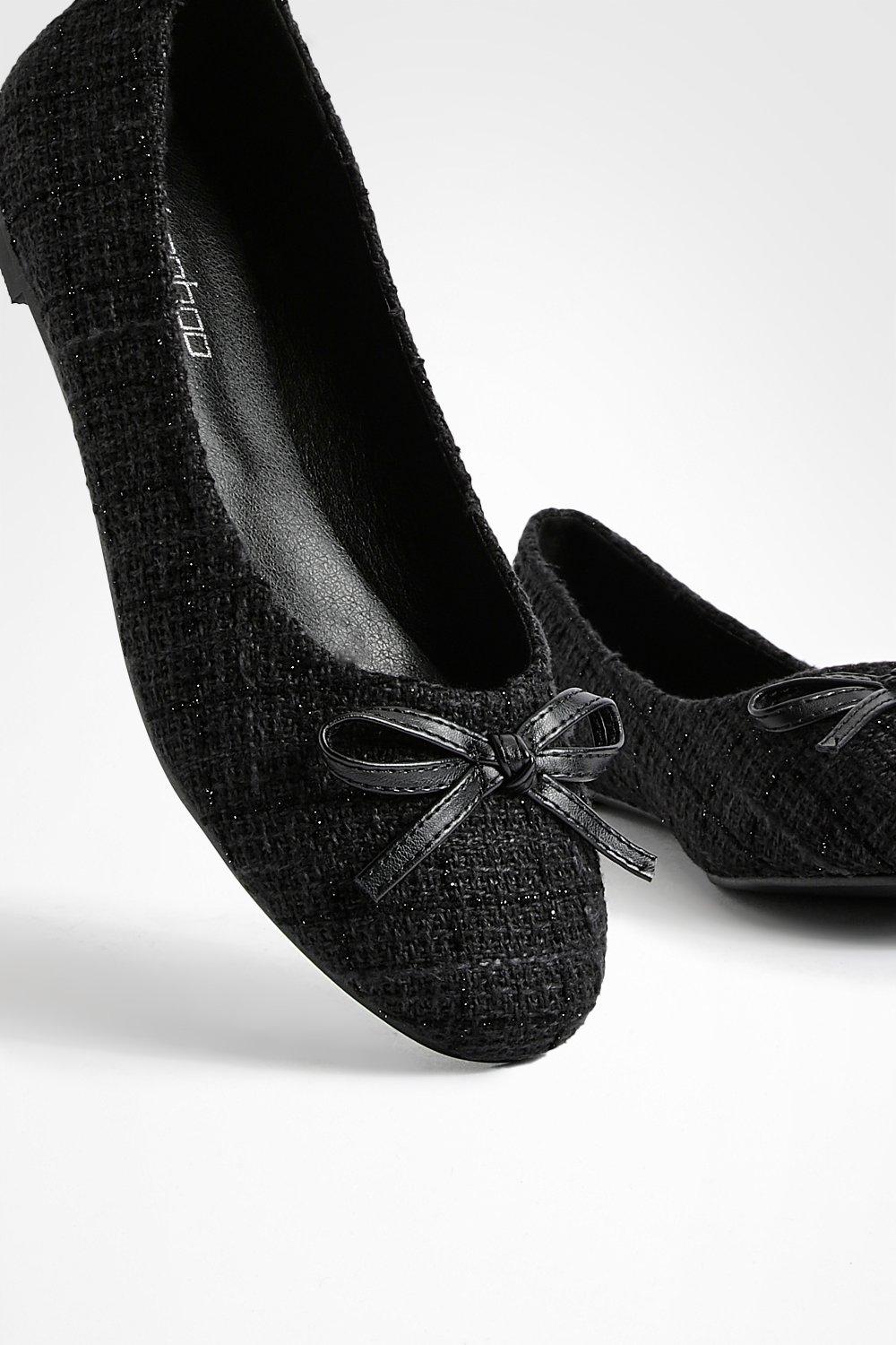 Tweed on sale flat shoes