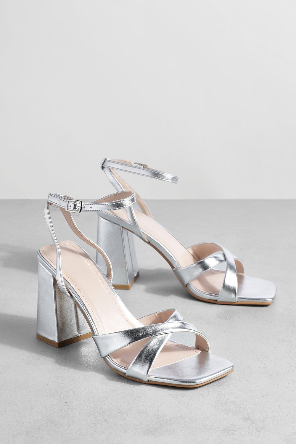 Boohoo grey cheap heels