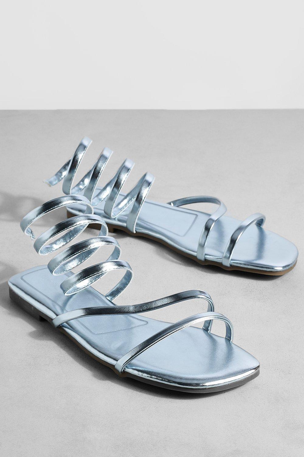 Boohoo store silver sandals