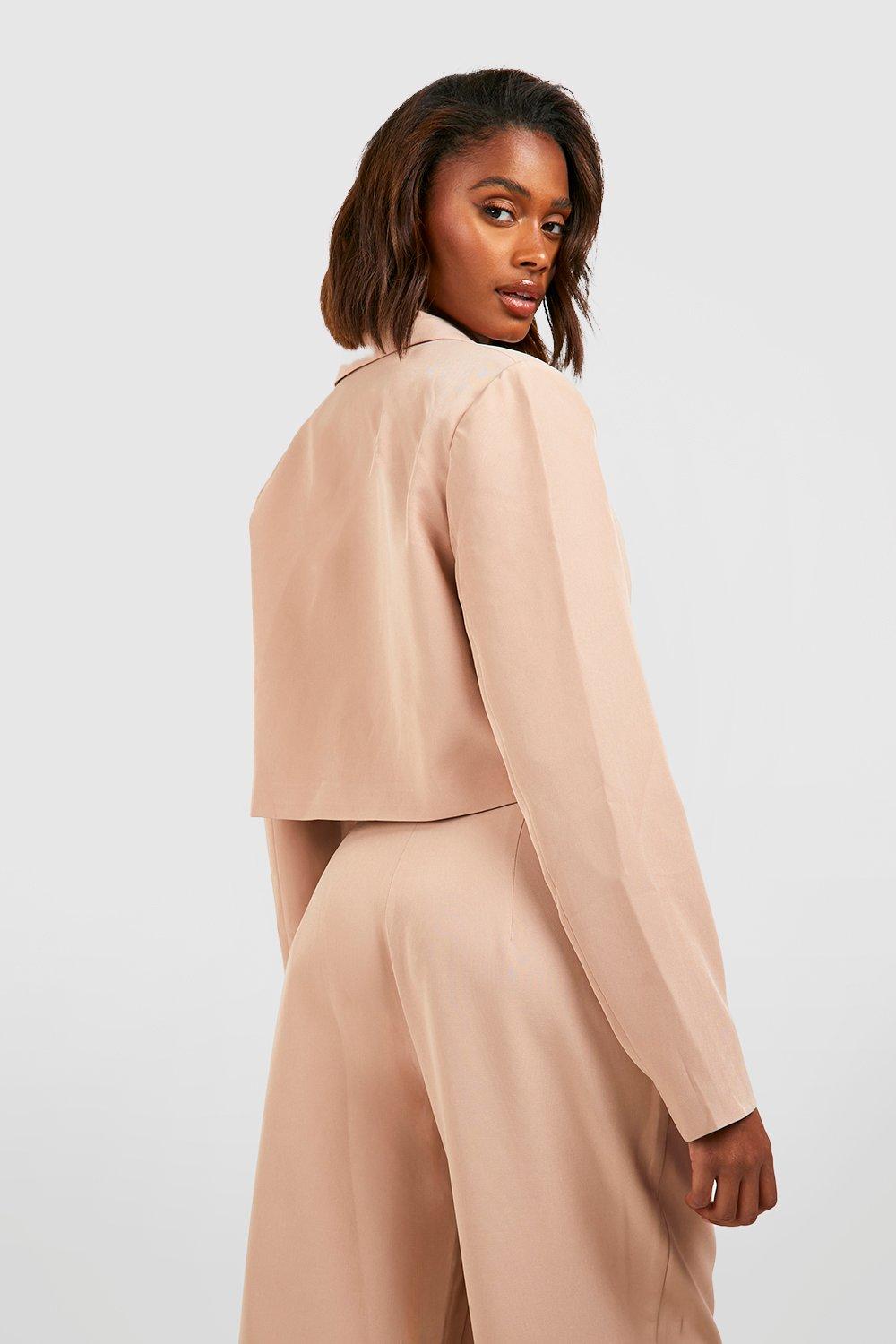 Blush cropped blazer sale