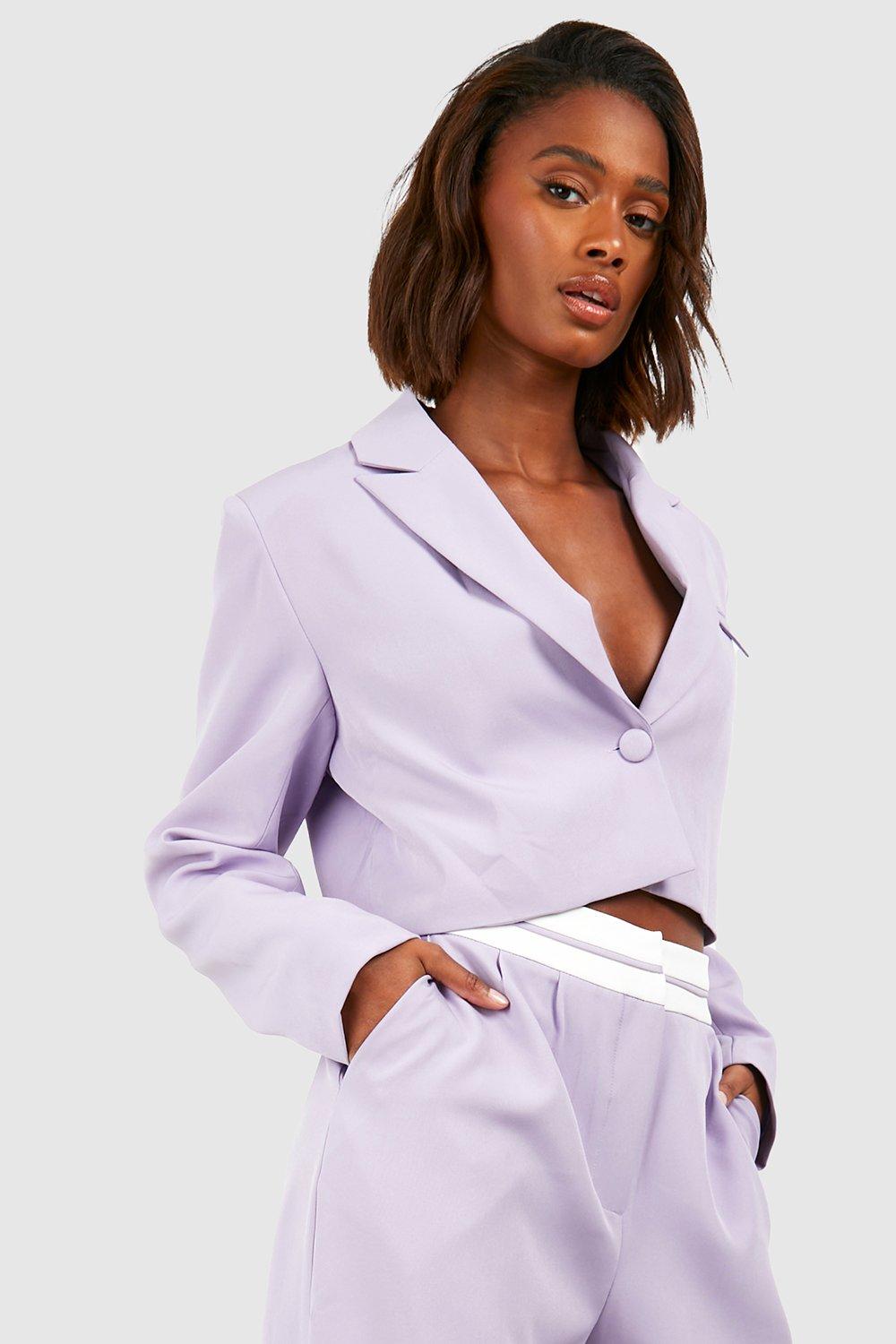 Lilac blazer and shorts sale