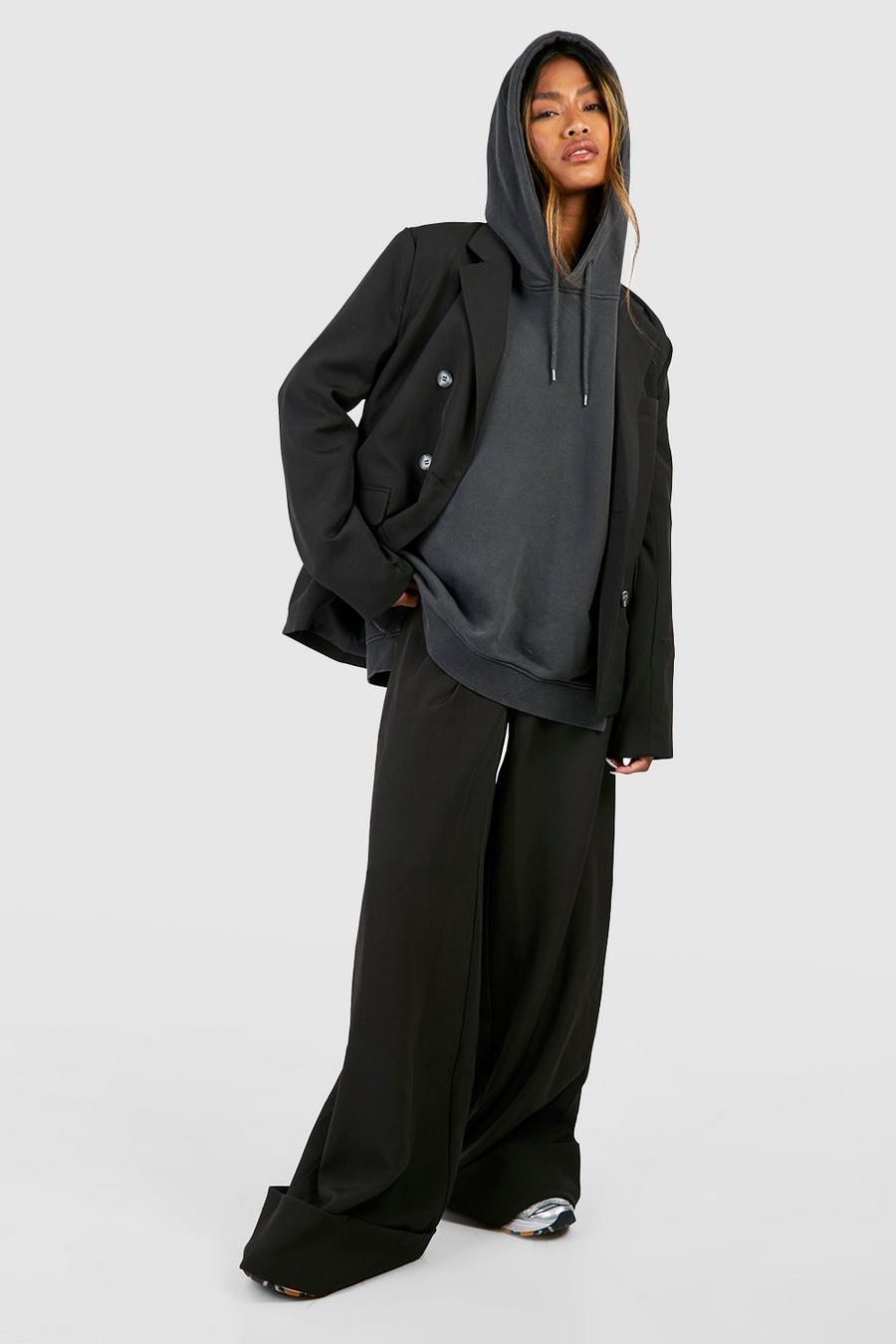 Wide Leg Turn Cuff Tailored Pants image number 1