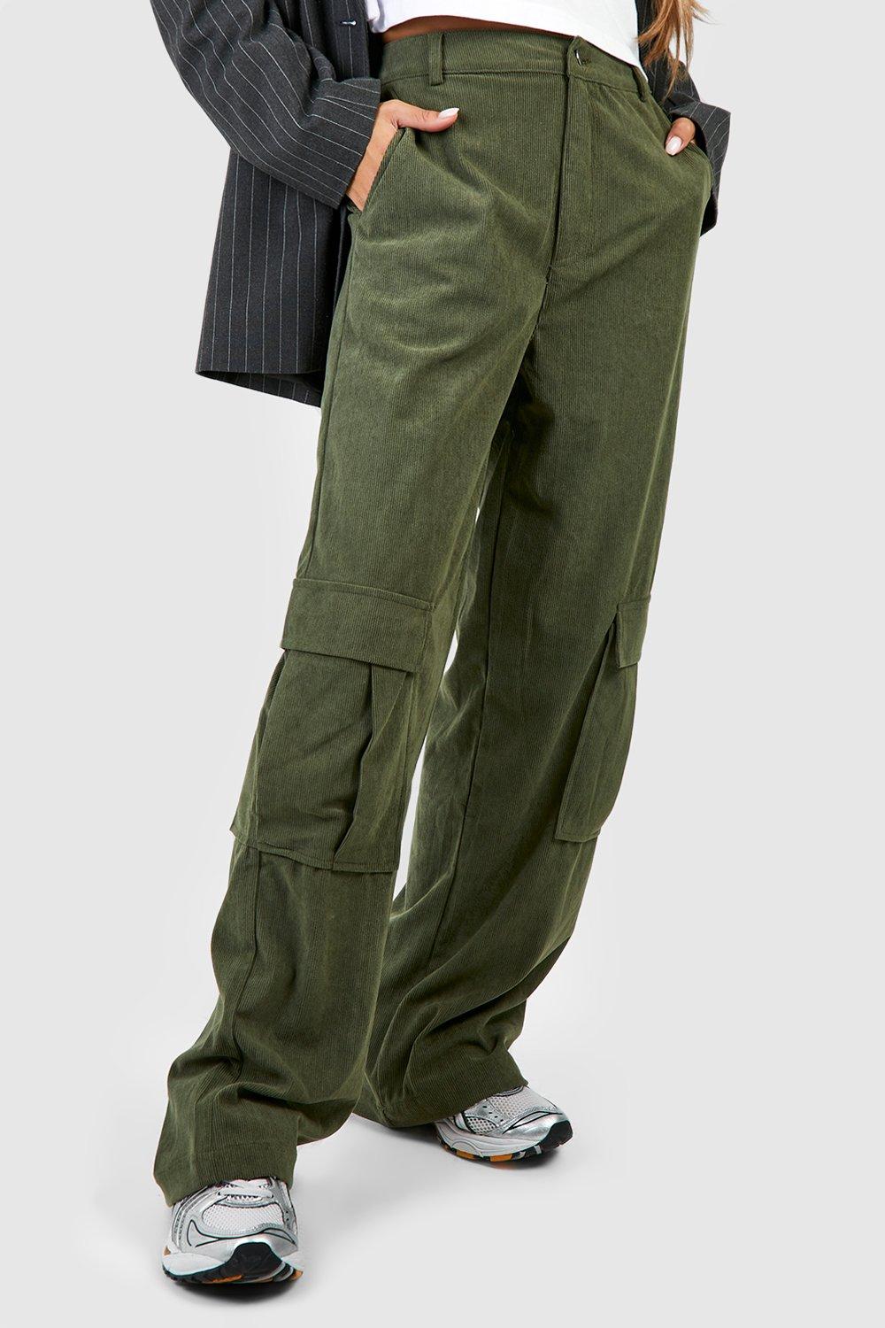 High waisted army hot sale green cargo pants