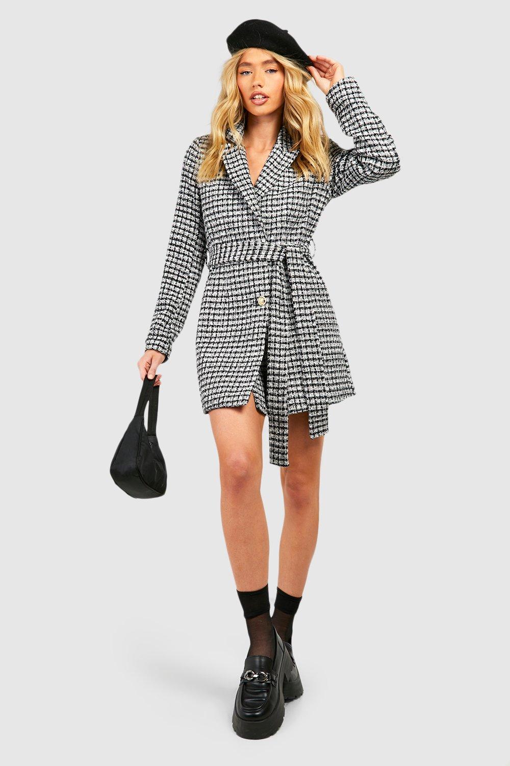 Blazer dress outlet checkered