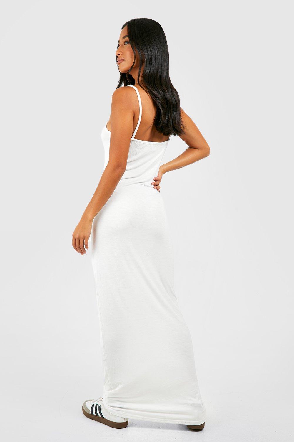 Petite white 2025 maxi dress