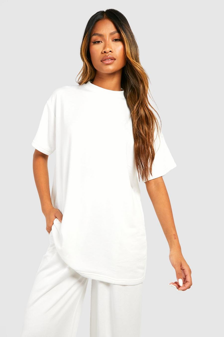 Ecru Super Zacht Oversized French Terry T-Shirt image number 1
