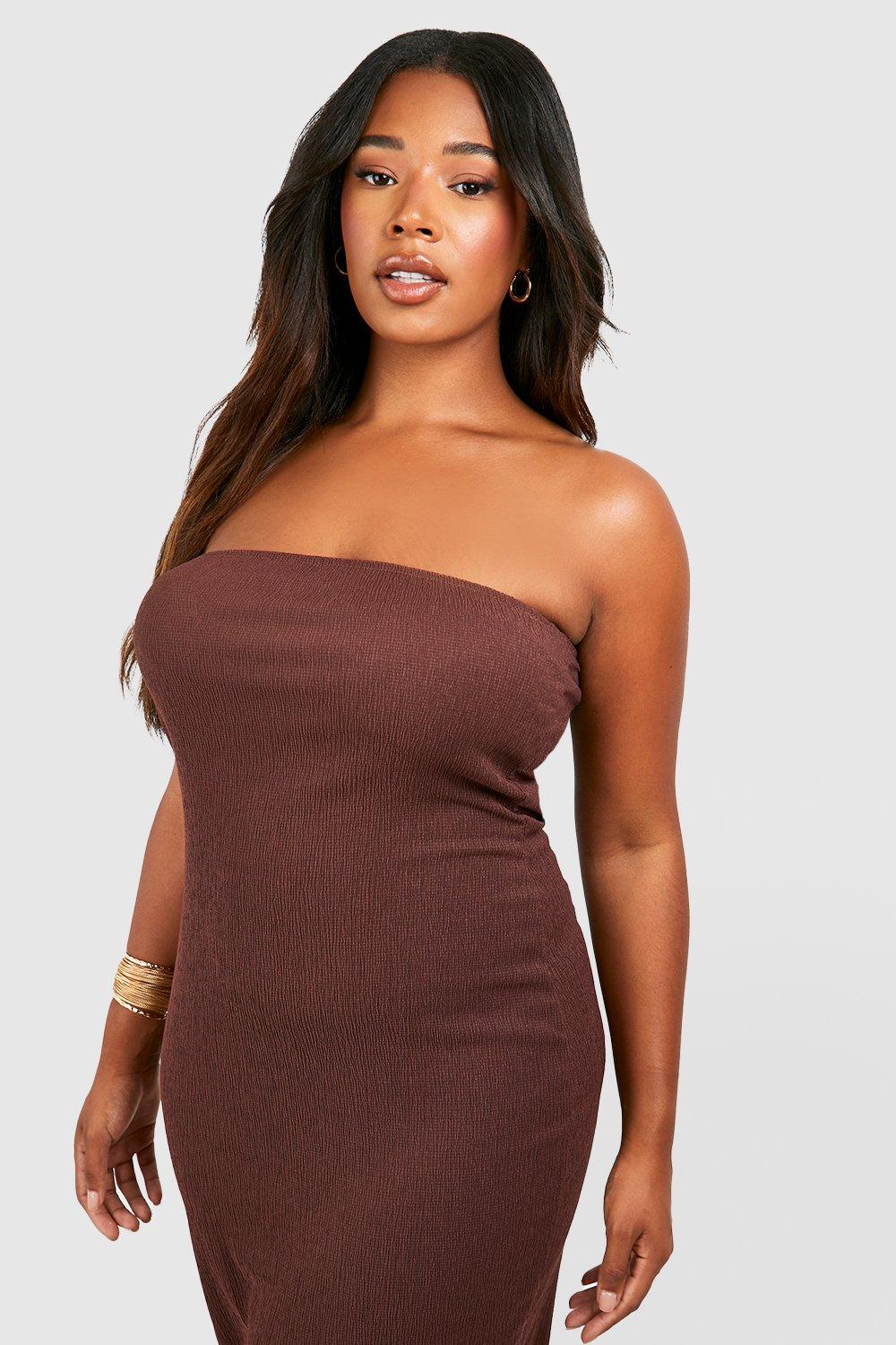 Bandeau split maxi store dress