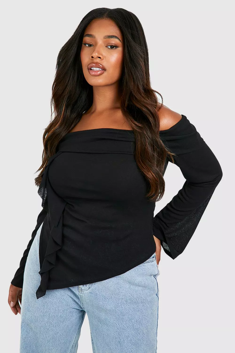 Boohoo plus size party 2024 tops