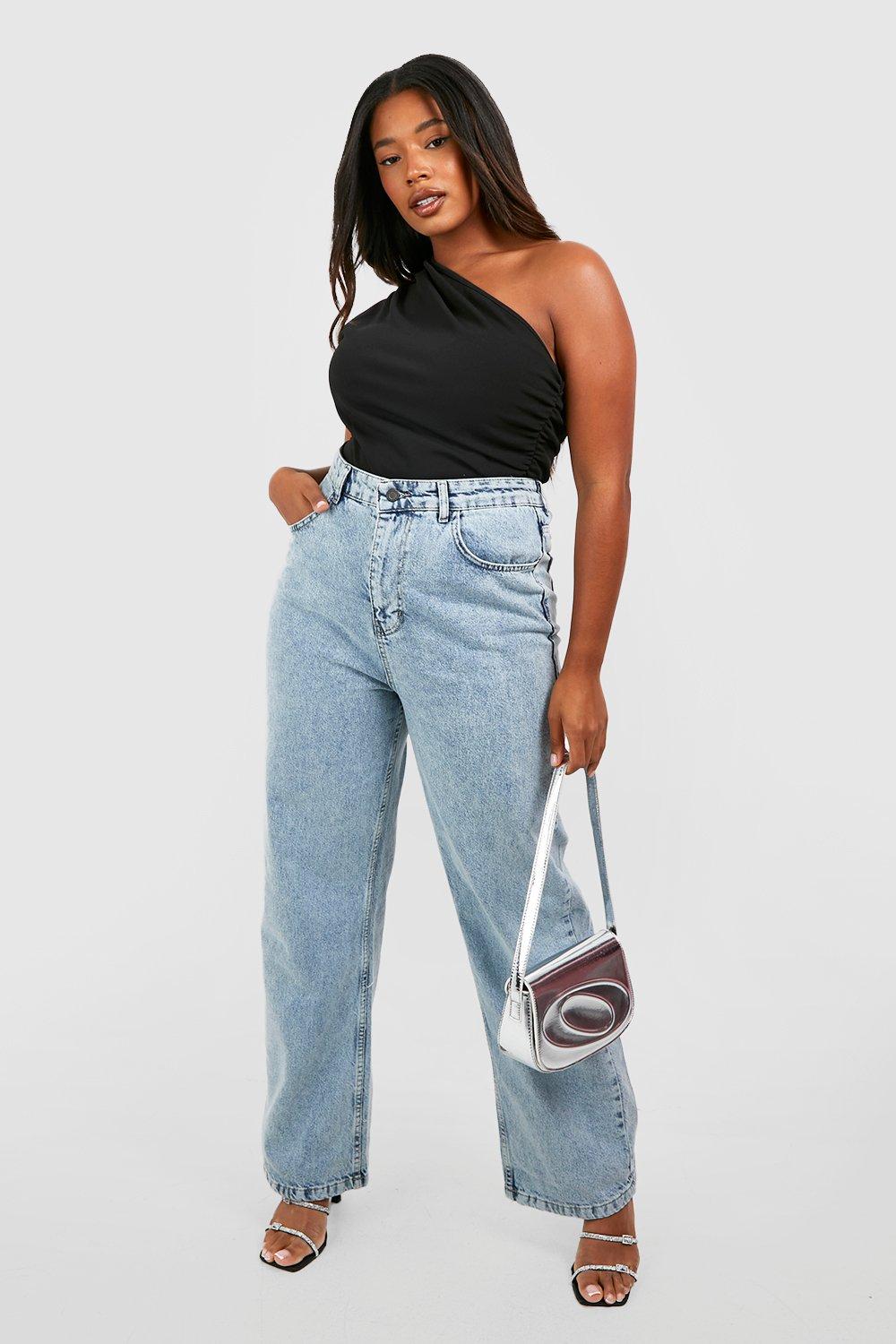 Plus Size - Full Length Signature Waist Asymmetrical Destructed