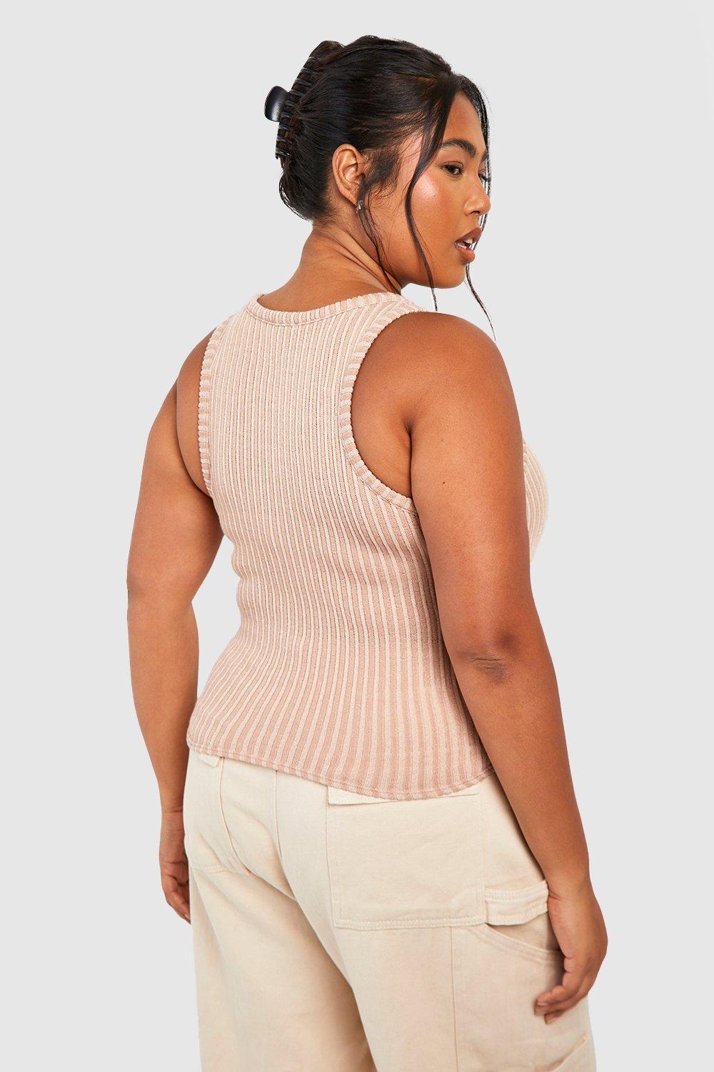 Plus size vest tops uk sale