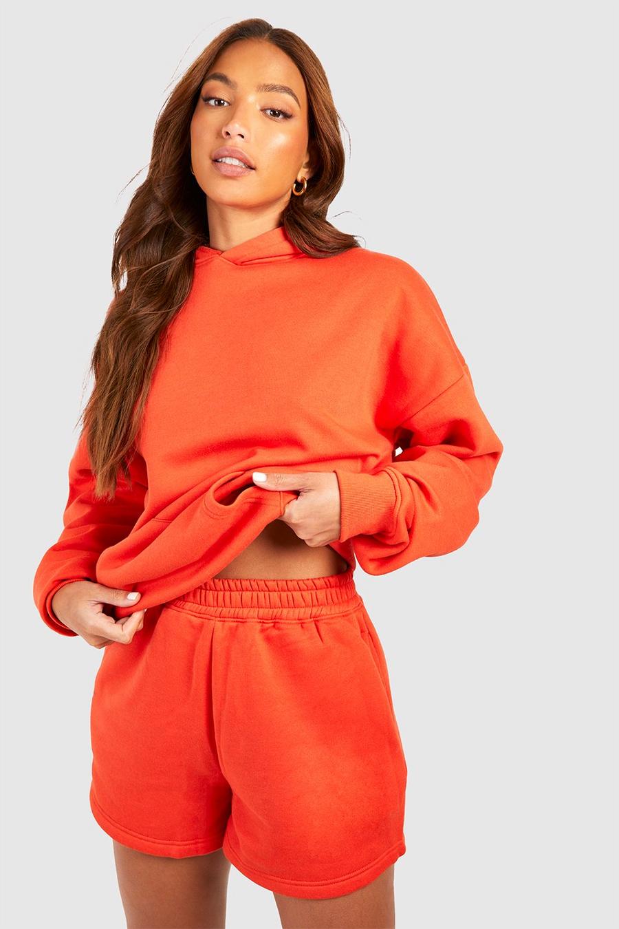 Red rouge Tall Hoodie Short Tracksuit