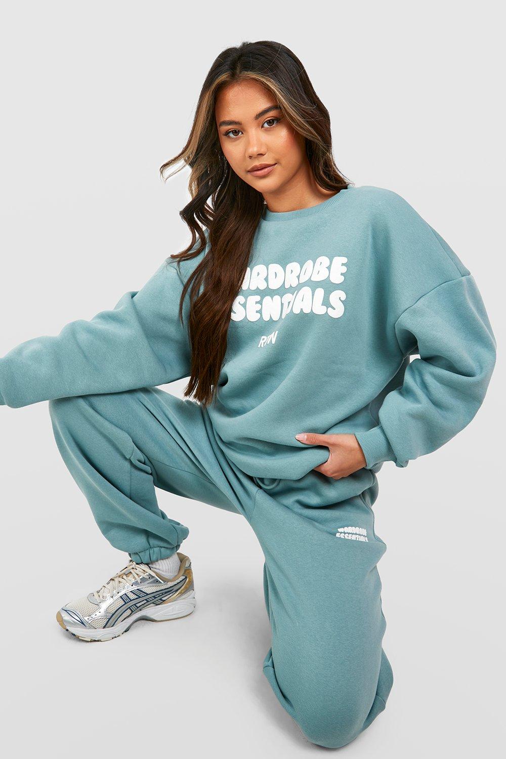 Wardrobe Essentials Puff Print Sweatshirt Tracksuit