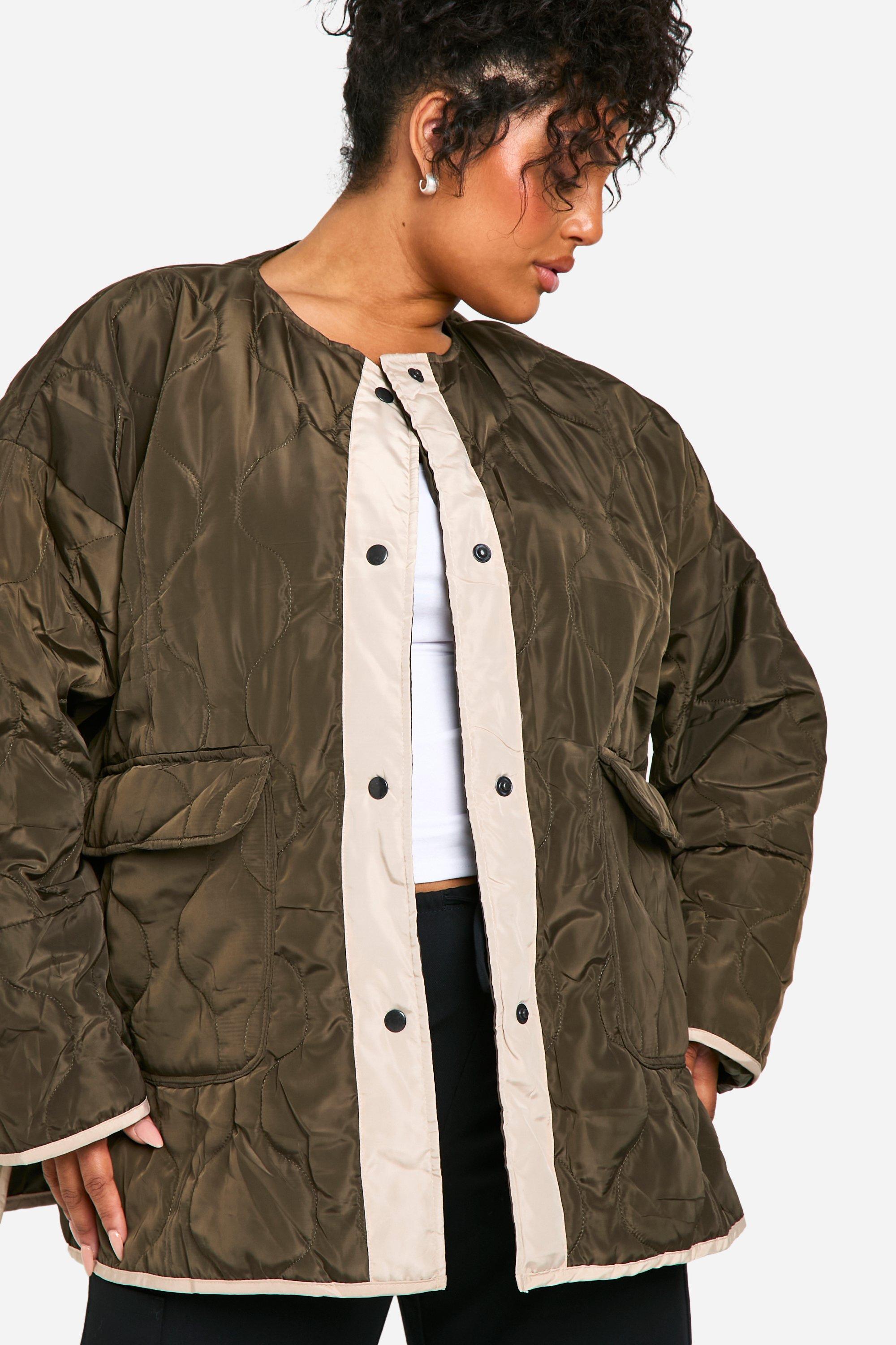 Boohoo khaki outlet jacket