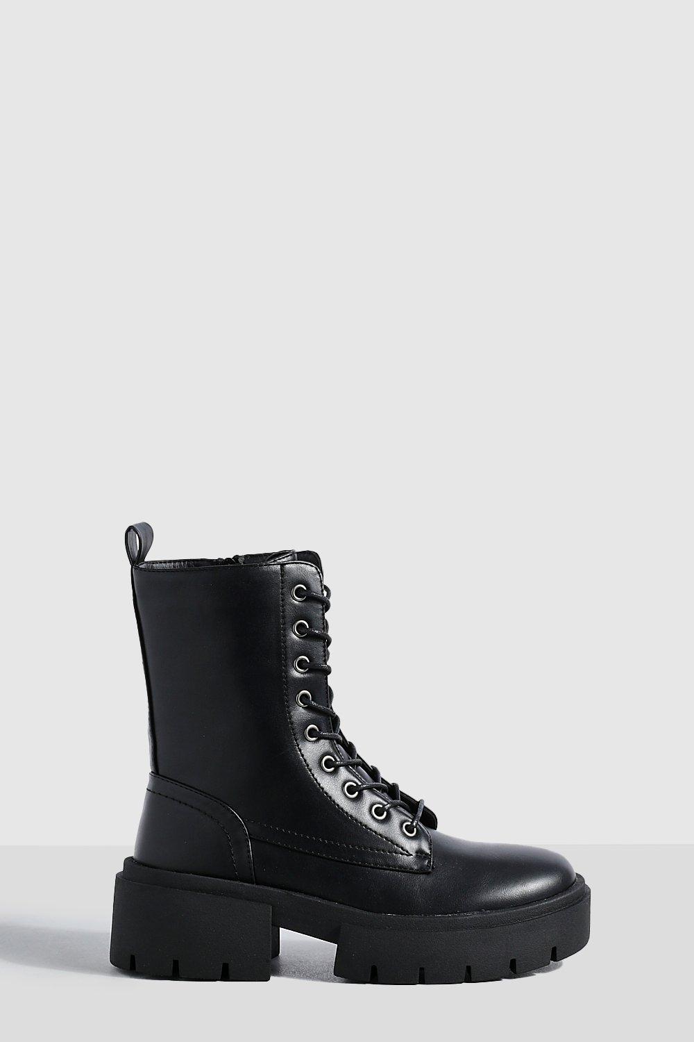 Boohoo biker boots hotsell