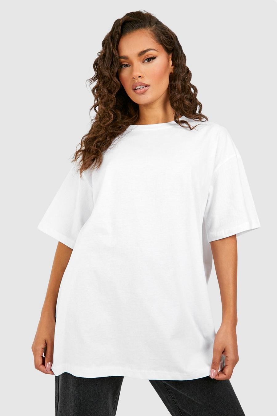 White blanc Basic Cotton Oversized T-shirt 