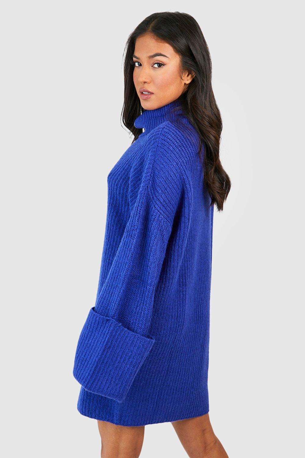 Cobalt blue cheap sweater dress