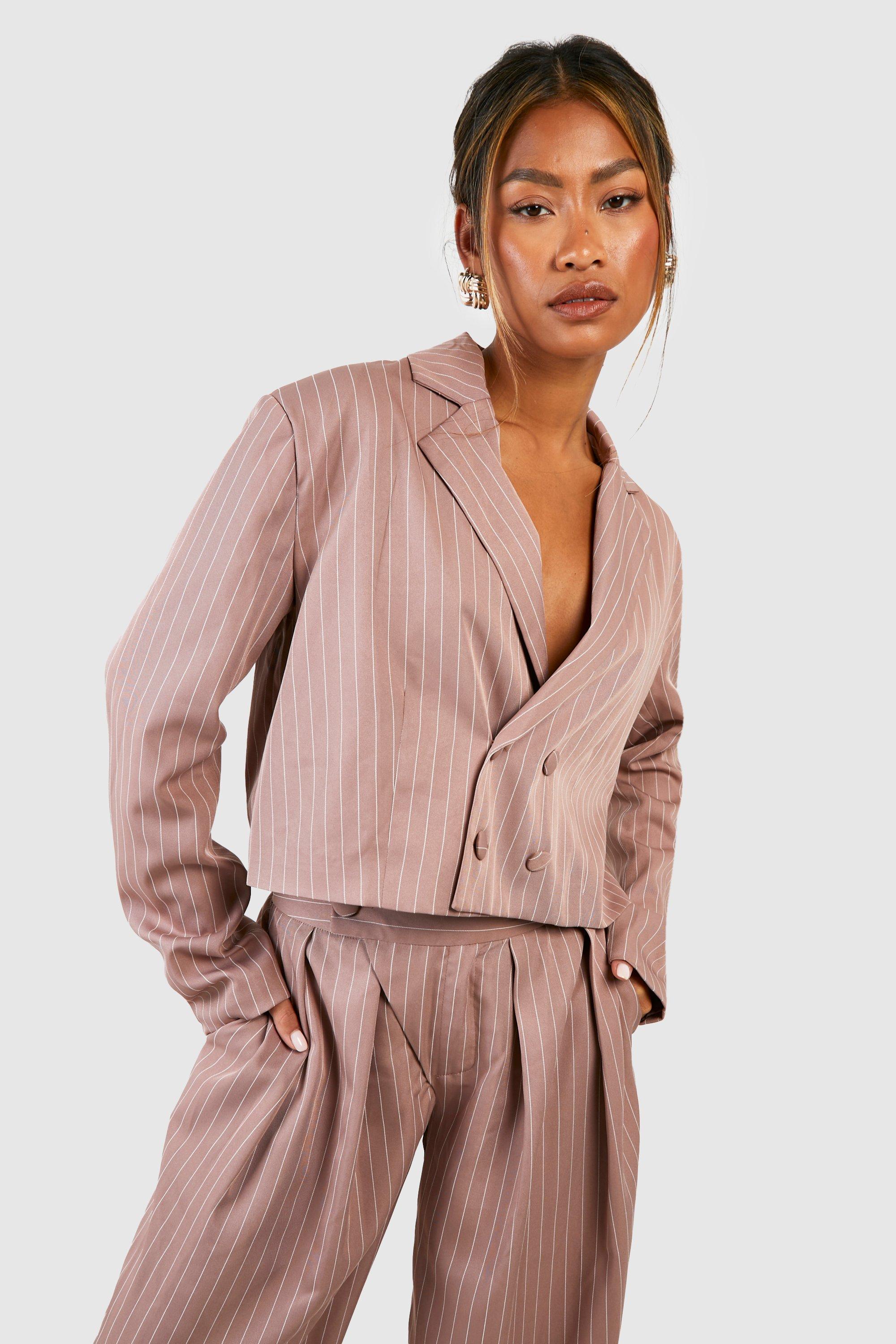 Oversized pinstripe clearance blazer