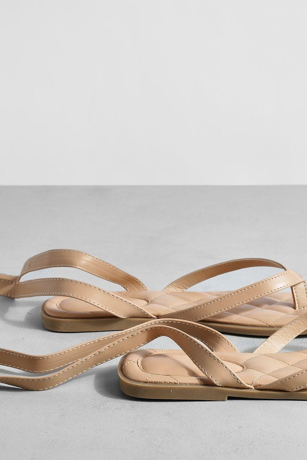 Boohoo hot sale tan sandals