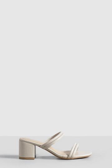 Double Strapped Heeled Mule nude
