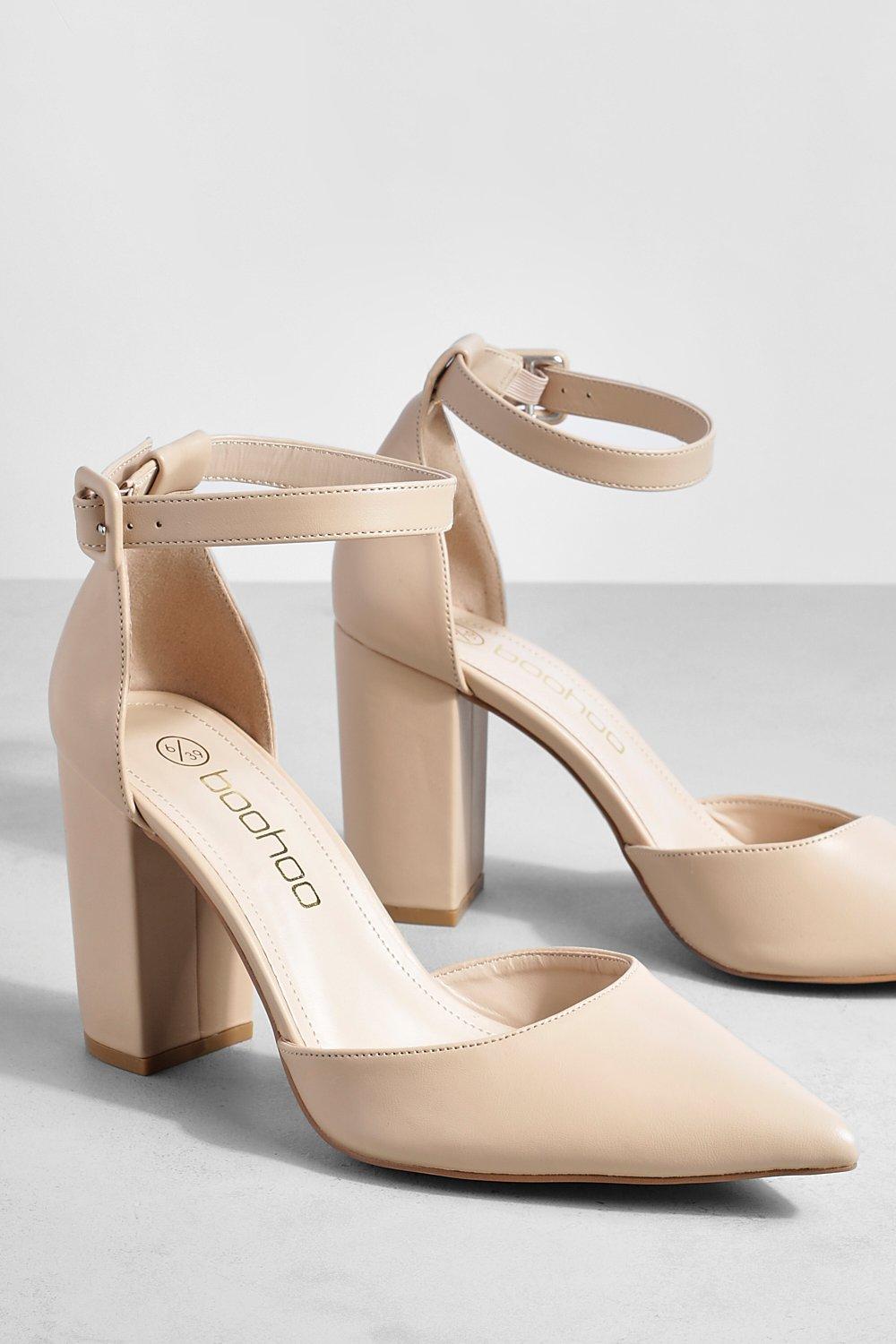 Tacones de best sale pico beige