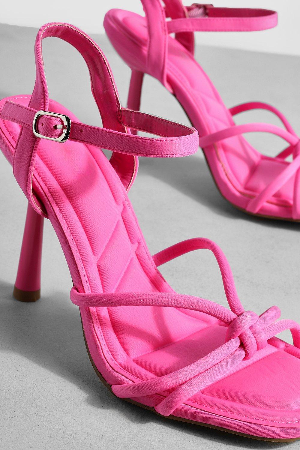 Pink strappy heels sale