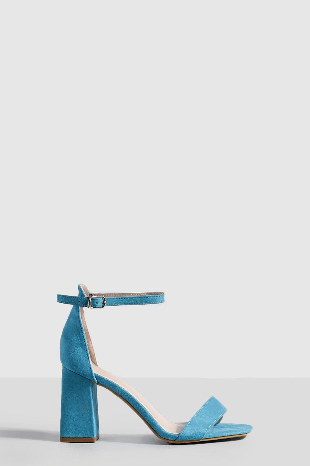 Light blue cheap block heels