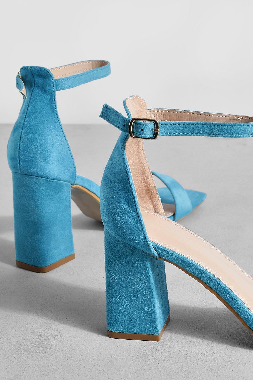 Teal block heels online