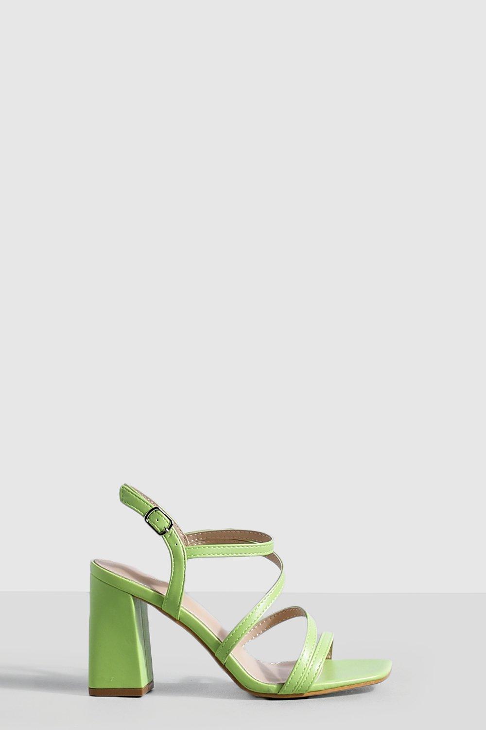 Green sale block sandals