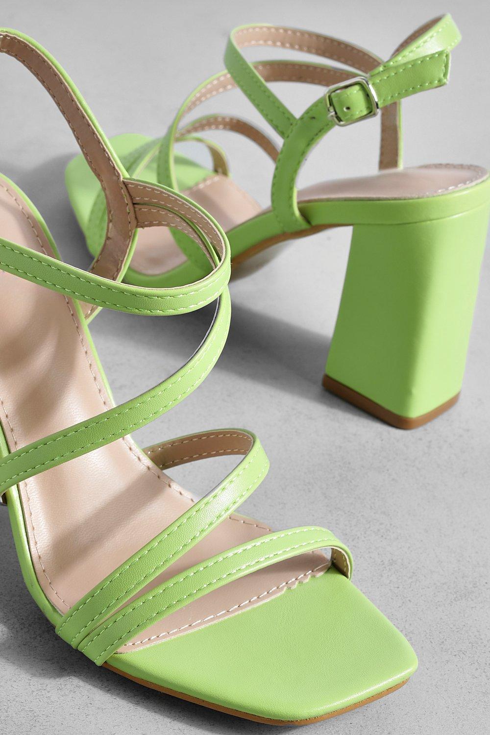 Lime green block clearance heels