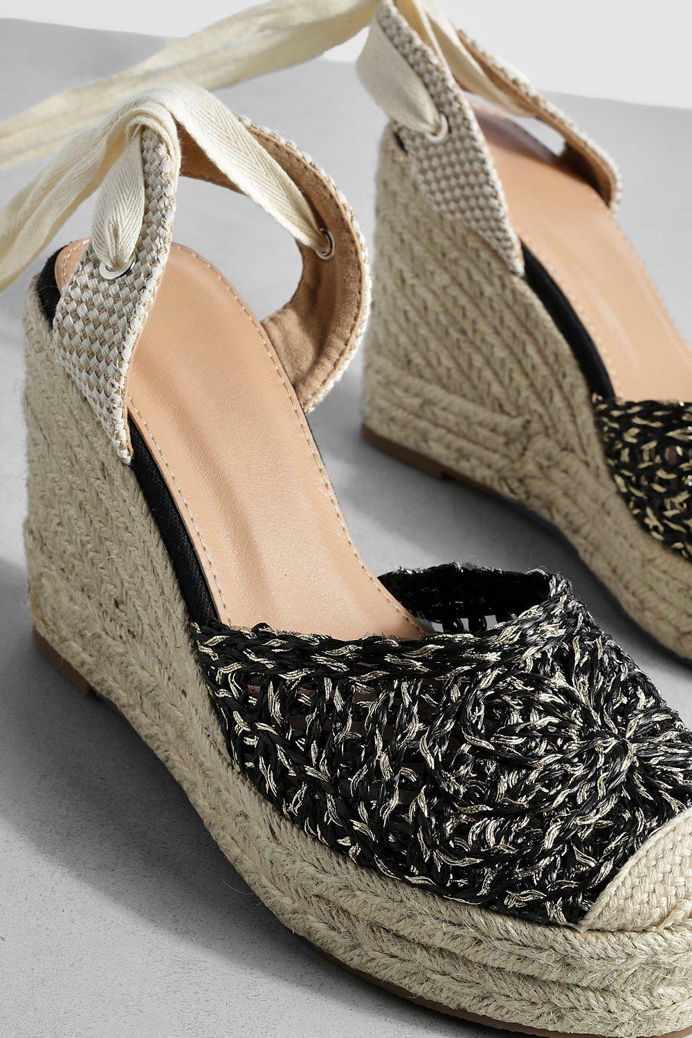 Black sales strap espadrilles