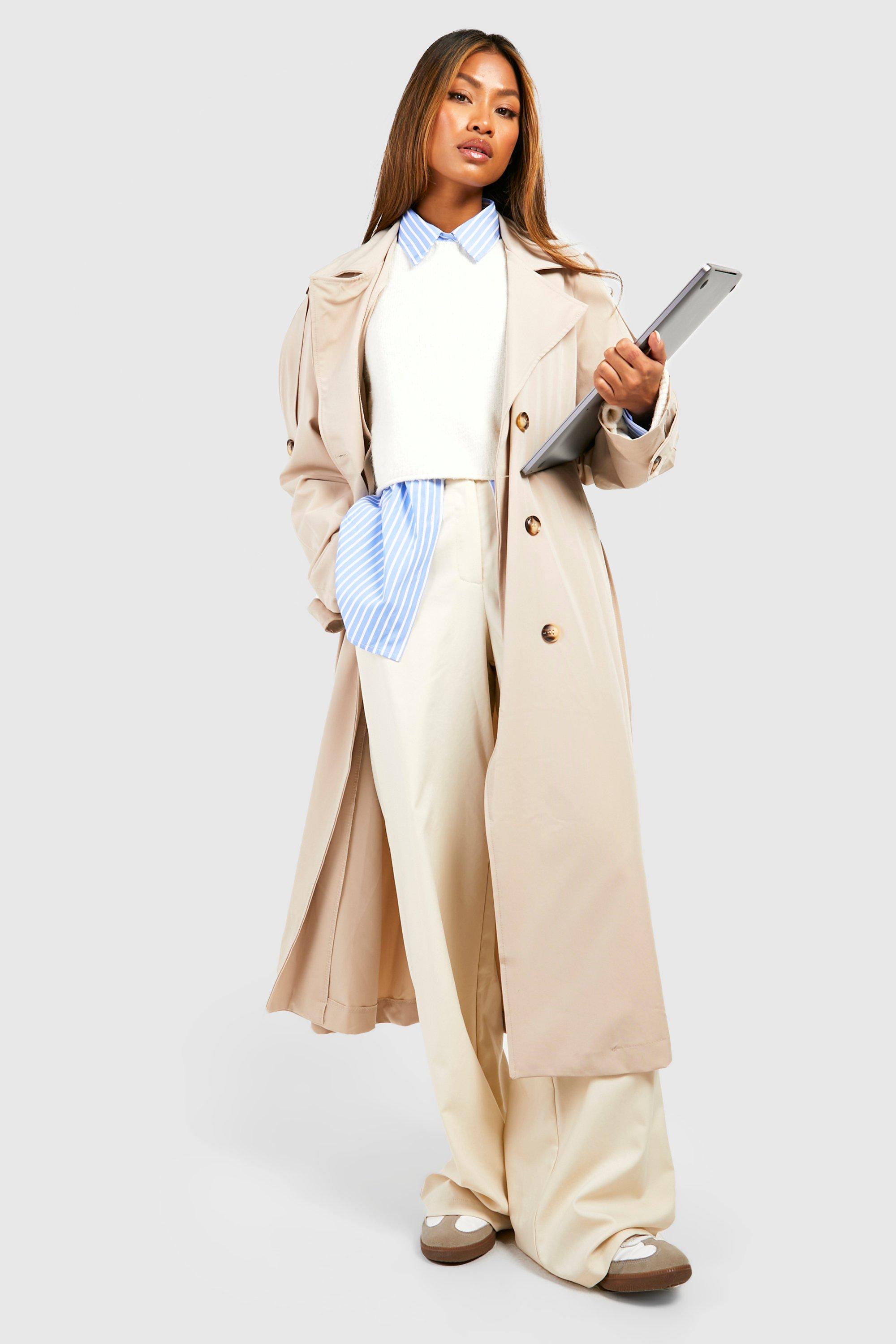 Womens beige hot sale trench coat