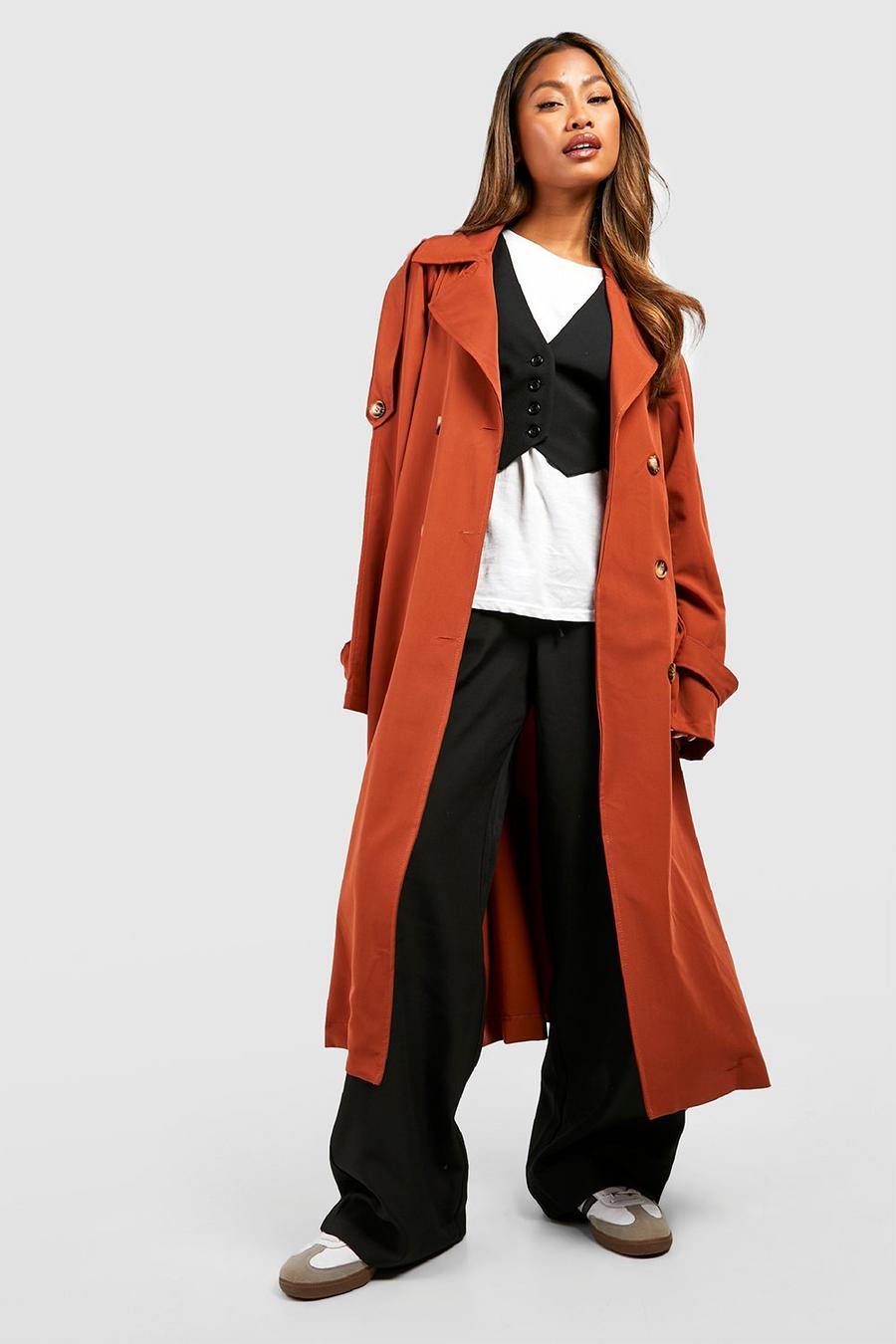 Tobacco Maxi Trenchcoat