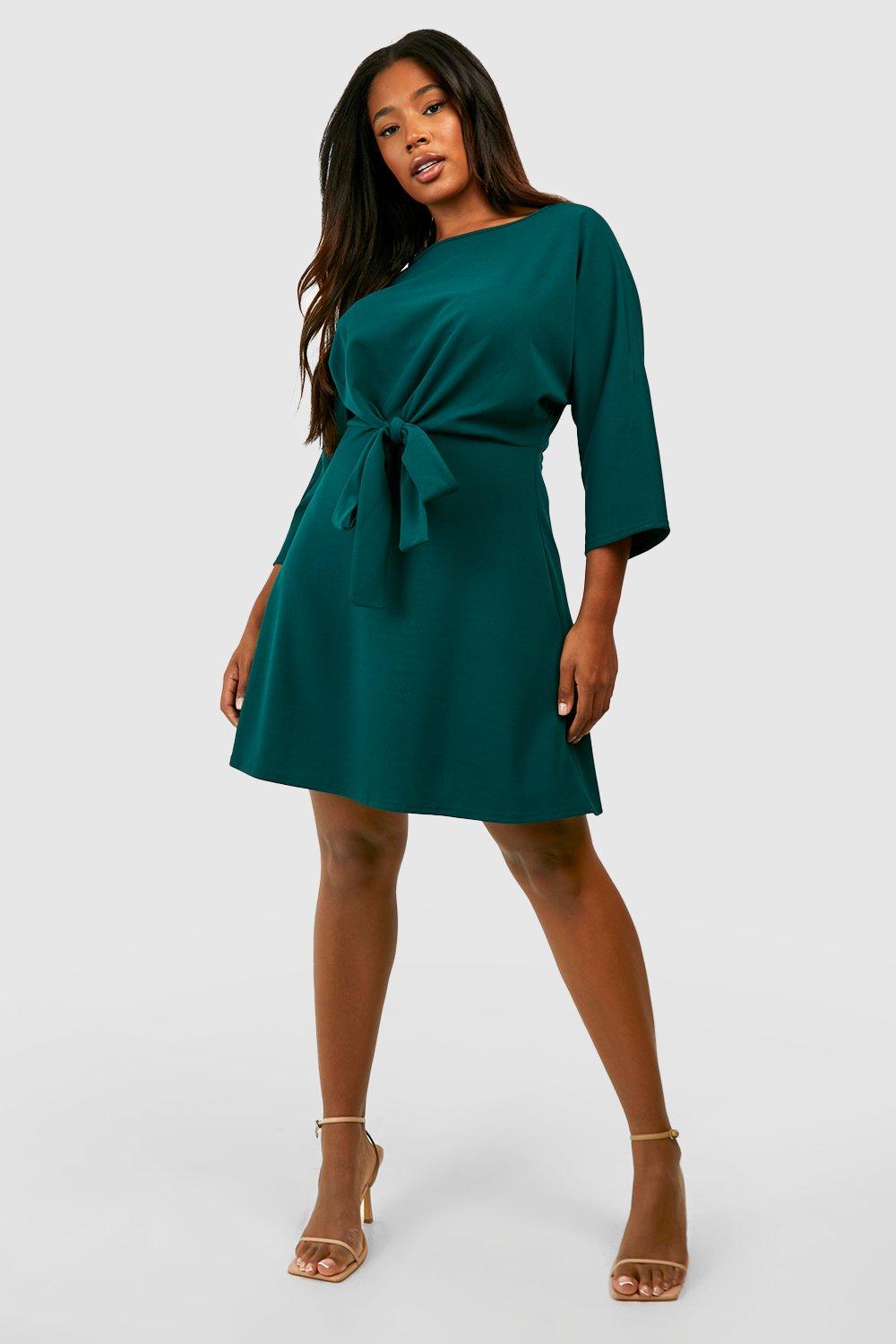 Green skater dress plus cheap size