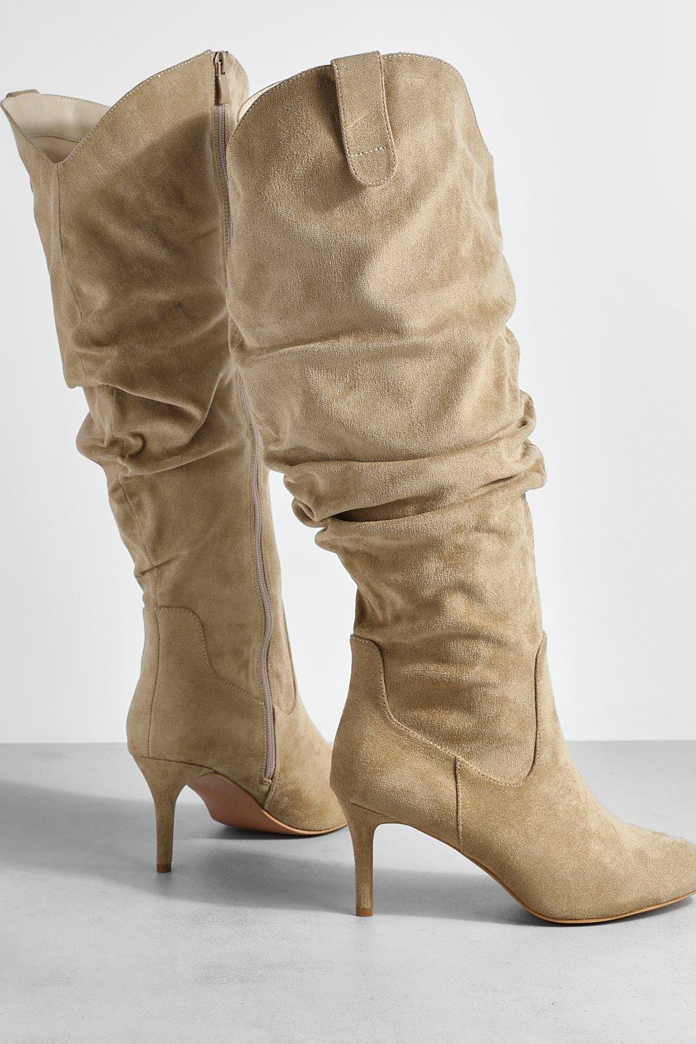 Slouch booties hot sale with heel