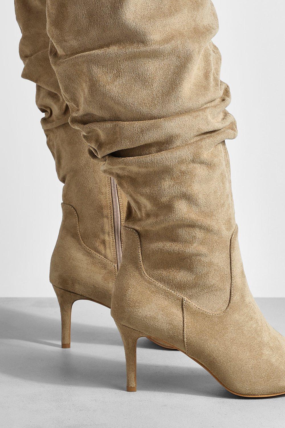 Wide leg slouch outlet boots