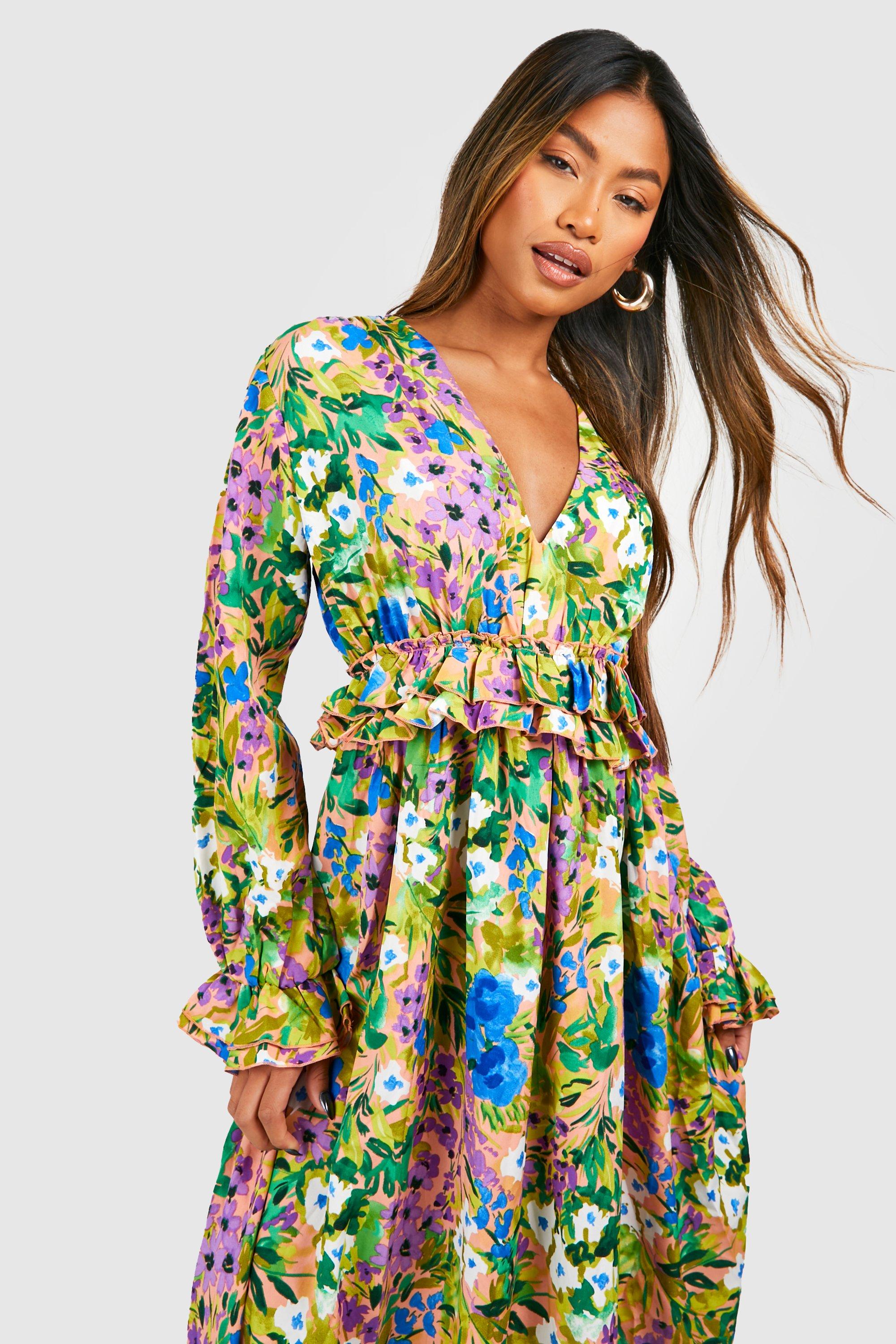 Floral midaxi outlet dress