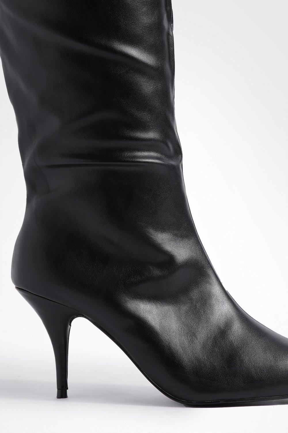 Low stiletto hot sale heel boots