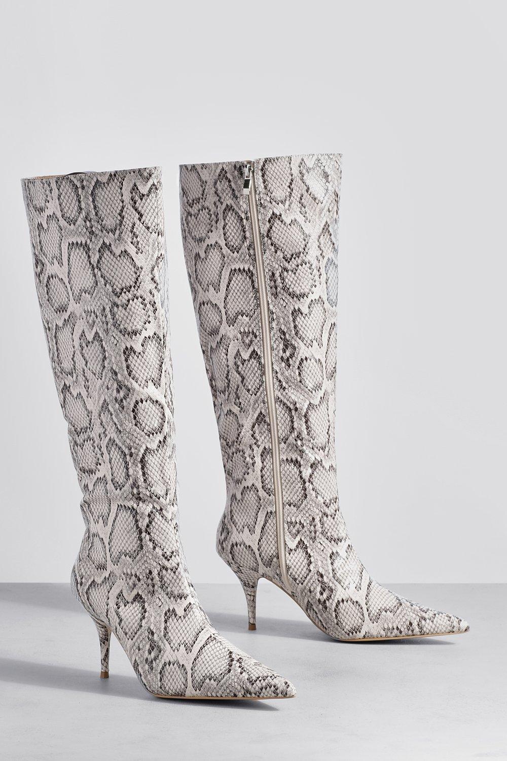 Boohoo snakeskin cheap boots