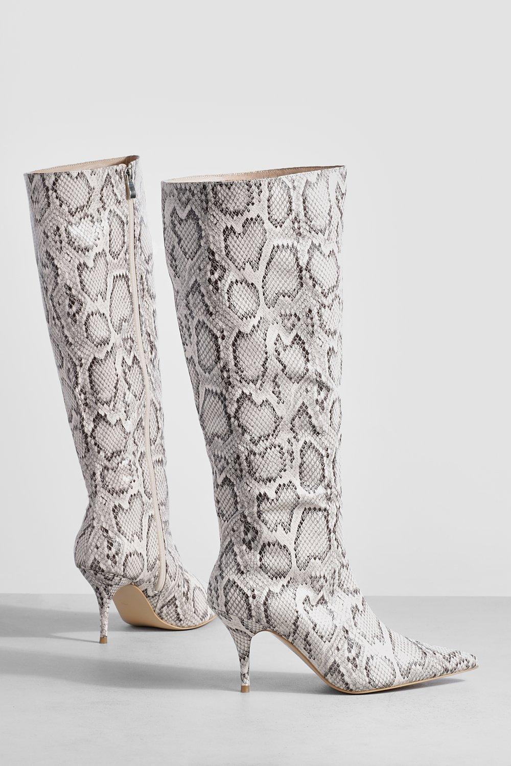 Boohoo snakeskin clearance boots