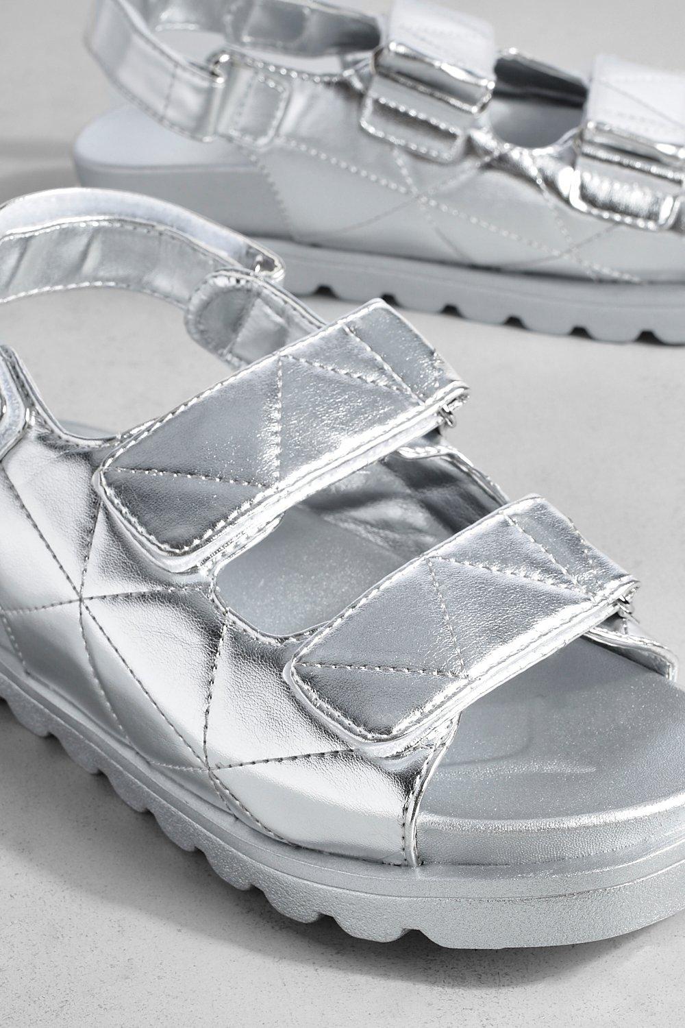 Silver on sale sandals boohoo