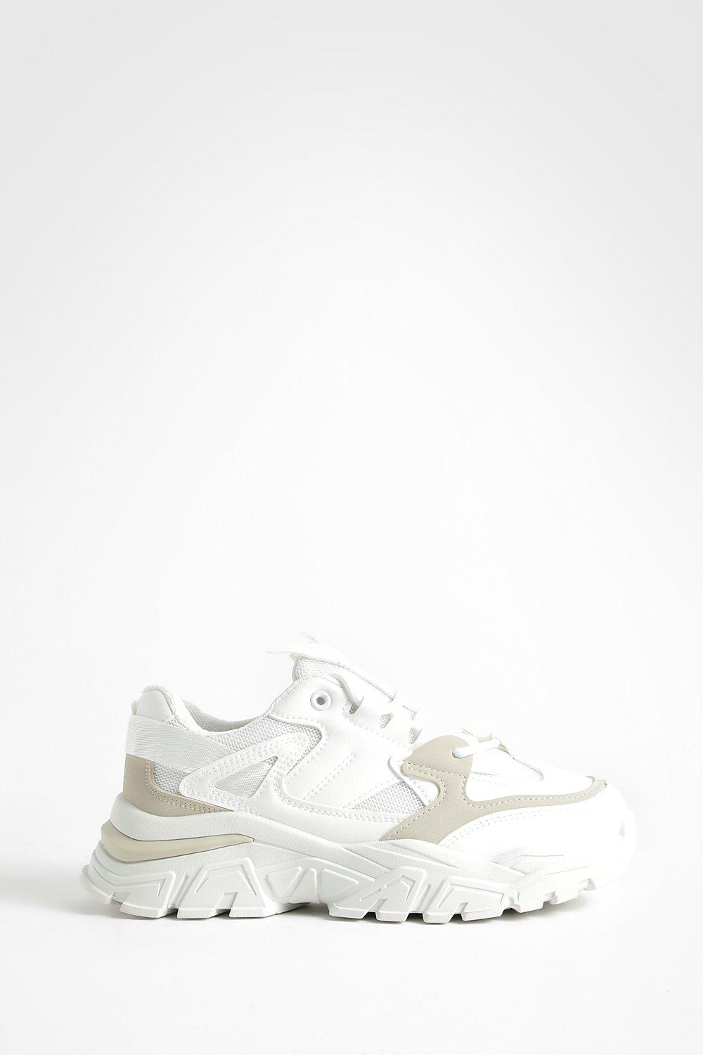 Boohoo hot sale white sneakers