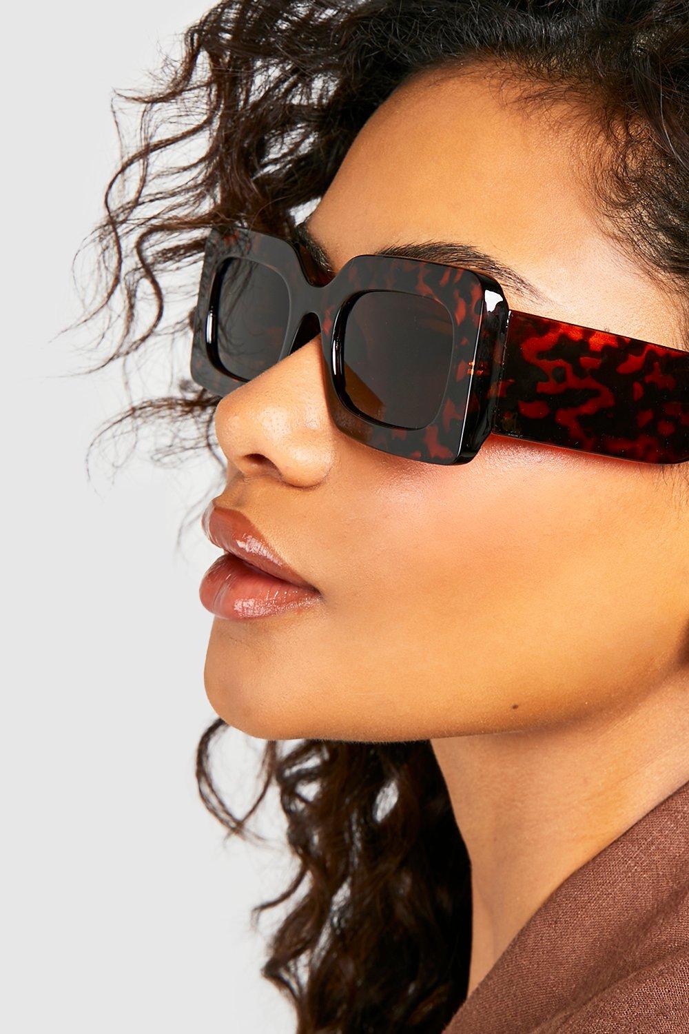 Tortoise shell frame sunglasses sales