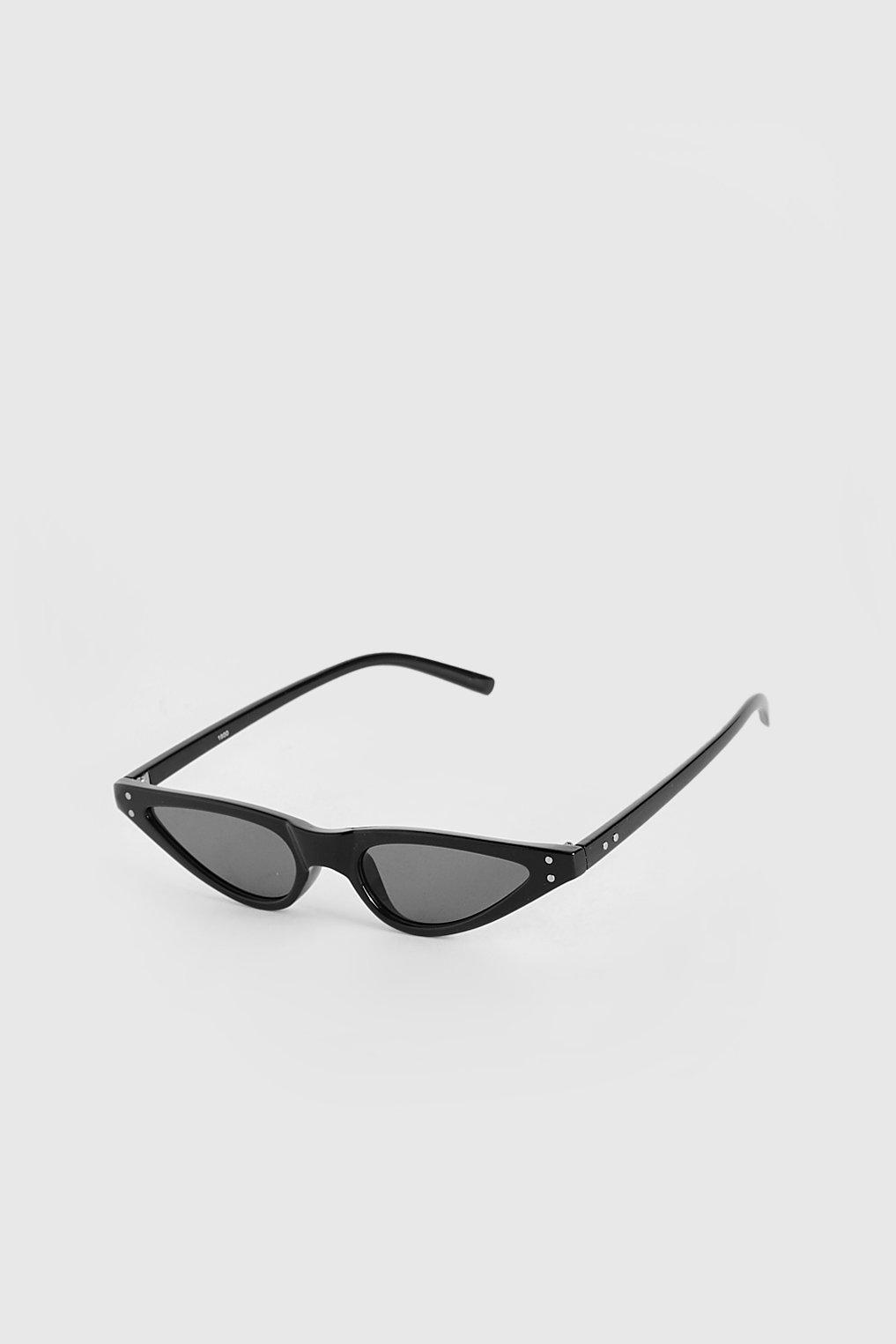 Slim cat eye sunglasses hot sale black