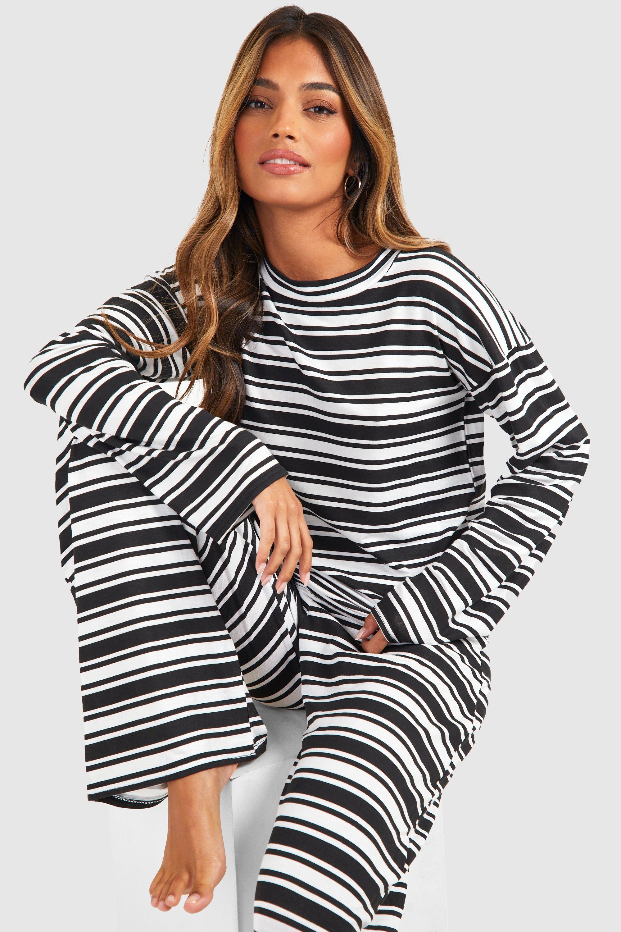 Boohoo striped pyjamas hot sale