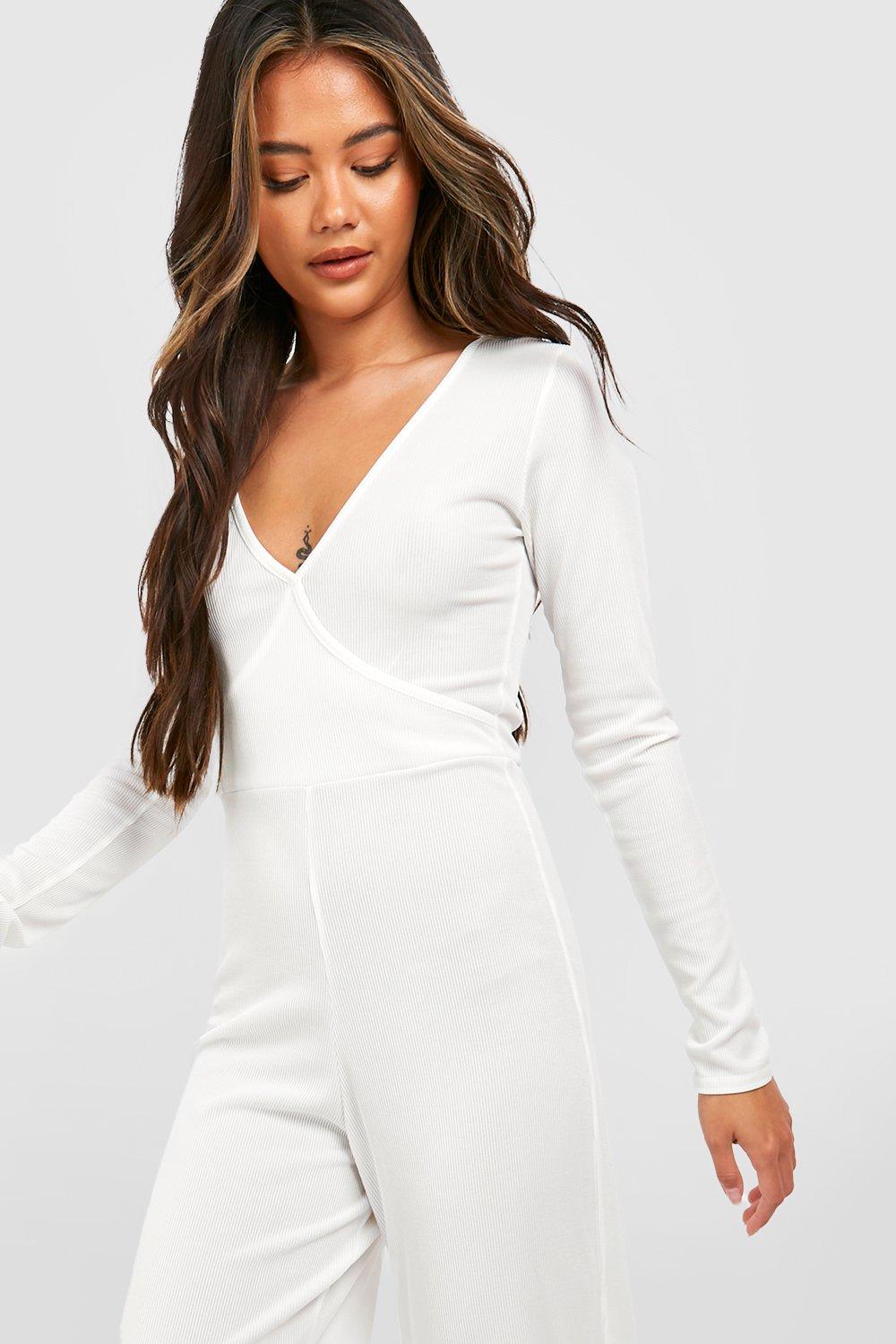 Boohoo long sleeve store jumpsuit